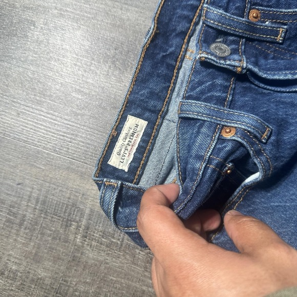 Levis 501 S Jeans Womens 24x28 Blue Skinny Button Fly Premium Denim High Rise - Picture 3 of 16